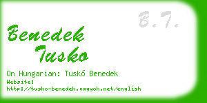 benedek tusko business card